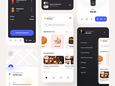 Foodio App app app design app designer app designers apple application delivery delivery app delivery truck design food food and drink food app foodie inspiration ui ui design ux