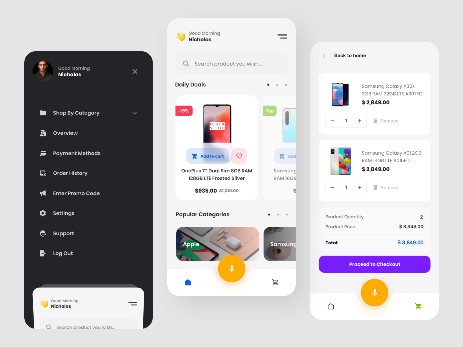 eCommerce App. by Nicholas.design for Steelmonk on Dribbble