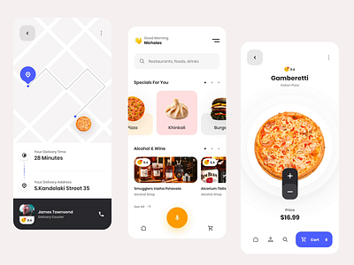 Foodio Burger menu interaction design inspiration interaction minimal motion transition ui ui design ux ux design