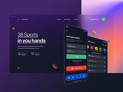 LiveScores UI brand branding design inspiration ui ui design ux ux design web web design