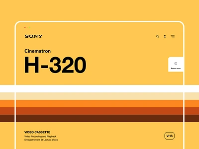 Sony VHS - H320 brand design inspiration interaction ui ui design ux ux design web web design