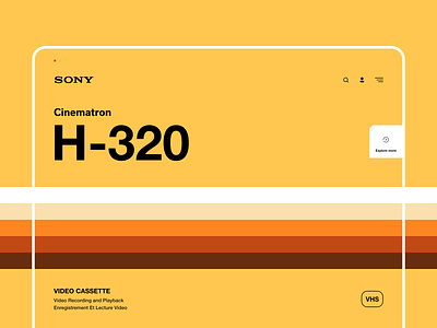 Sony VHS - H320 brand design inspiration interaction ui ui design ux ux design web web design
