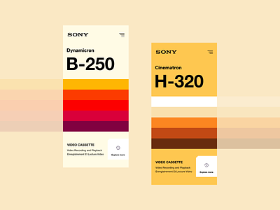 Sony VHS Mob brand design inspiration interaction portfolio ui ui design ux ux design web
