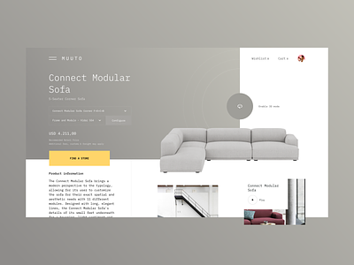 MUUTO UI Exploration brand chear design furniture furniture app furniture store furniture website inspiration lookbook shop sofa sofas ui ui design ux ux design web web design