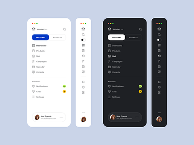 Sidebar Menu UI - Tutorial by Nicholas Ergemla for Steelmonk on Dribbble