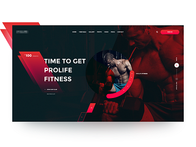 Prolife GYM design fitness gym inspiration prolife spa sport ui ux webdesign workout