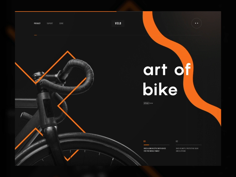 VELO - Daily Ui Interaction bike design inspiration ui velo web