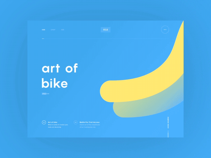 VELO - Daily Ui Interaction 2 bike design inspiration ui velo web