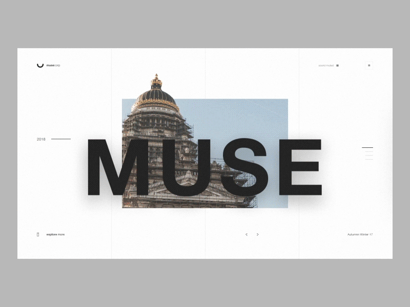 Musecorp.20-18 design inspiration interaction lookbook portfolio portfolio ui transition ui