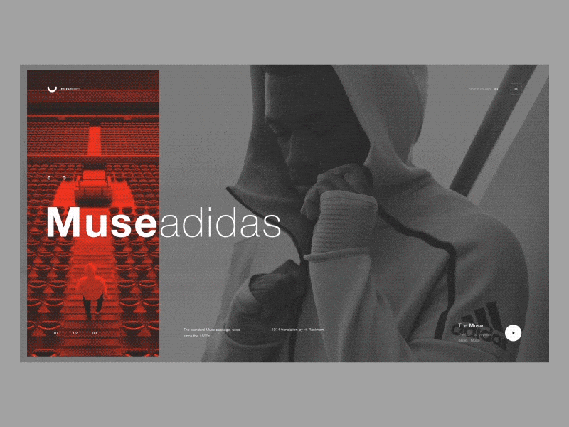 Muse.design design inspiration interaction lookbook portfolio portfolio ui transition ui