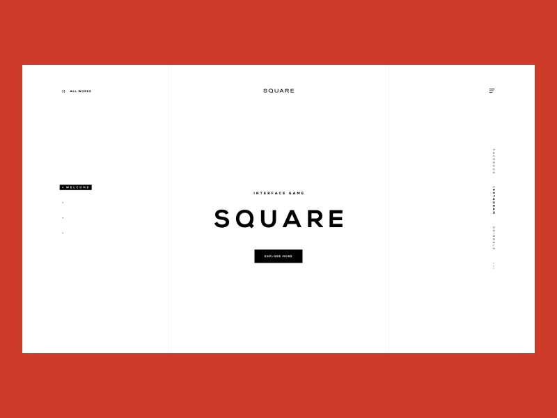 Square Motion brand clean daily design inspiration interaction minimal motion portfolio ui transition typography ui ui design ux ux design web web design