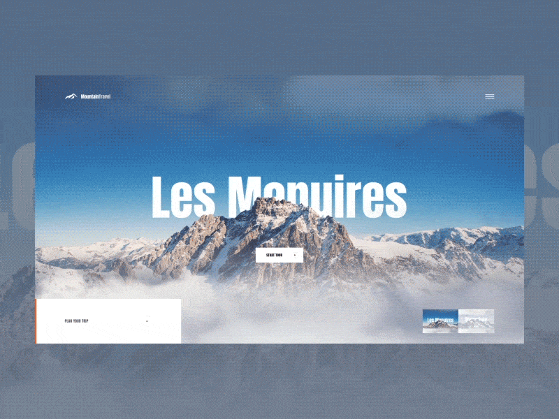 Mountains - UI Interaction 2 daily ui minimal clean ux design daily ux web design web ui design motion brand lookbook transition portfolio interaction inspiration design ui
