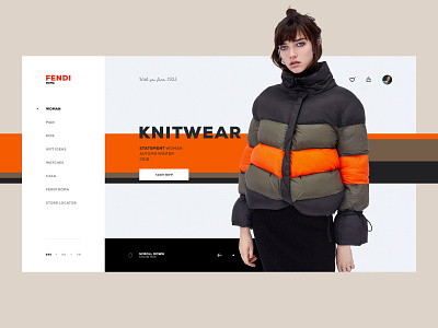 Fendi Store UI #2 brand clean design ergemla fashion inspiration lookbook portfolio shop ui ui design ux ux design web web design