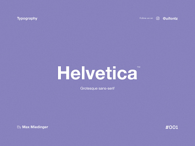 #001 - Helvetica Neue color colors font typography