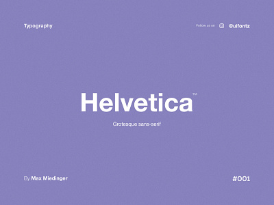 #001 - Helvetica Neue