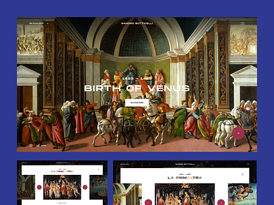 Sandro Botticelli art design gallery inspiration lookbook minimal portfolio ui ui design ux ux design web web design