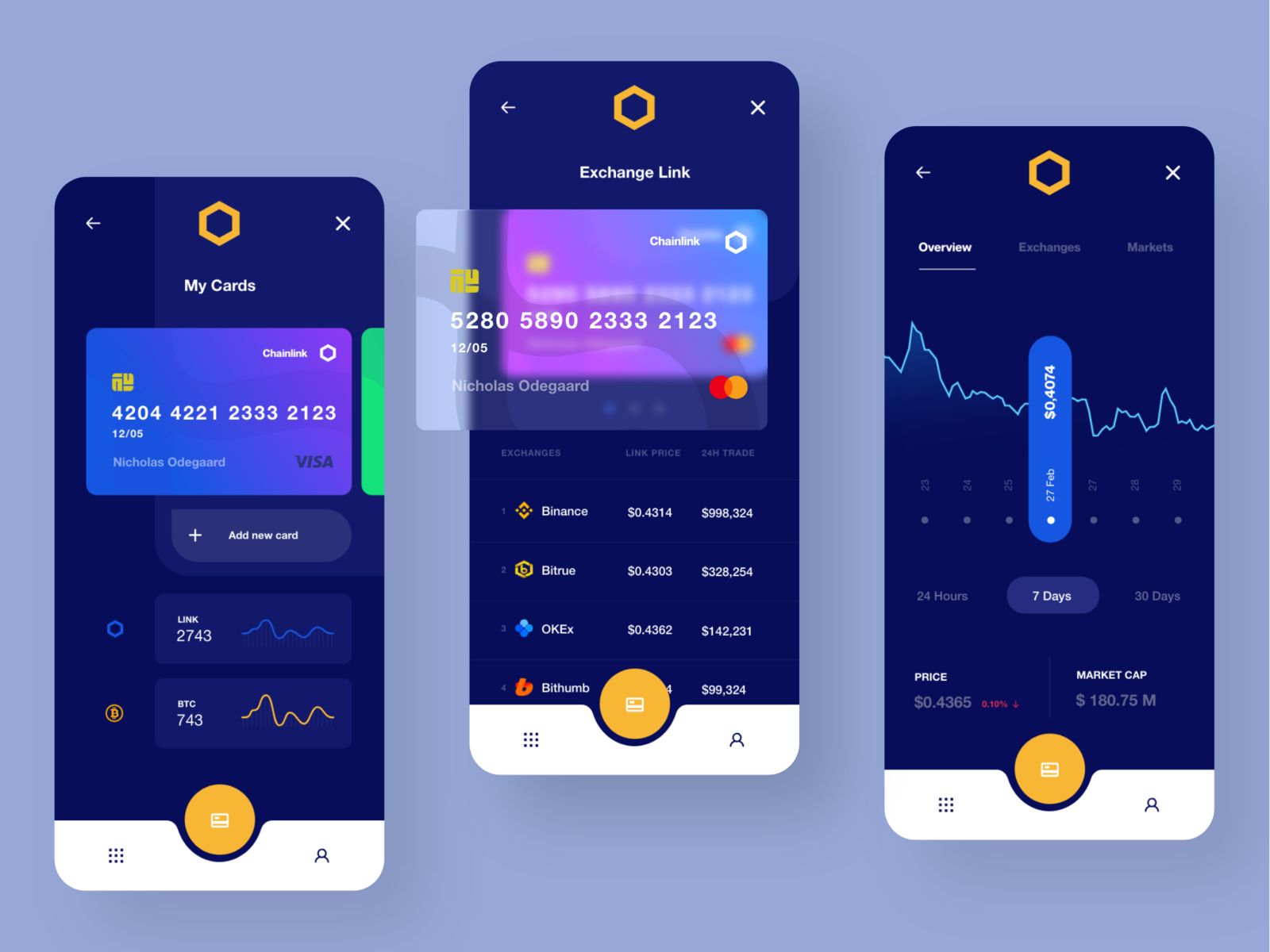 Chainlink Exchange by Nicholas Ergemla for Awsmd on Dribbble