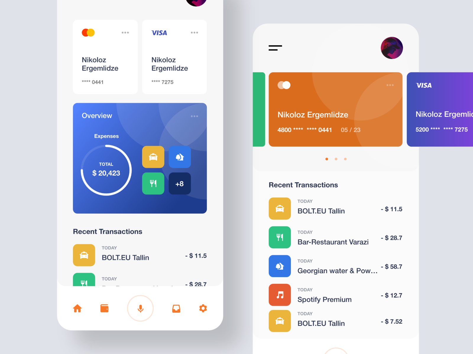 Wallet App by Nicholas Ergemla on Dribbble