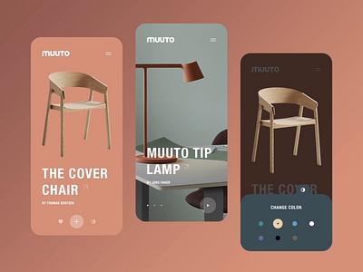 Muuto Mobile Interaction - Vol2 brand design inspiration interaction lookbook minimal motion ui ui design ux