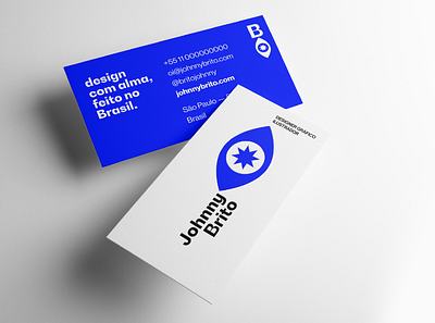 Johnny Brito: New brand identity blue brand brandidentity branding brazil business card bw gradual card design graphic design johnny brito logo logodesign personal symbol typography