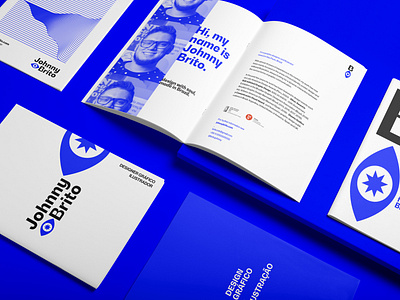 Johnny Brito: New brand identity blue brand brandidentity branding bw gradual editorial graphic design johnny brito logo logodesign personal print symbol typography