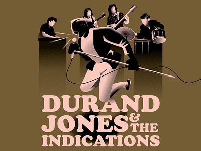 Durand Jones & The Indications band cooper black grain graphic design illustration music music art noise poster