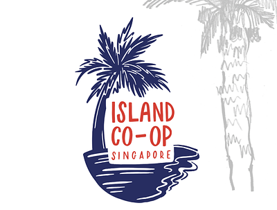 Island Co-op art branding design digital graphic design illustration logo