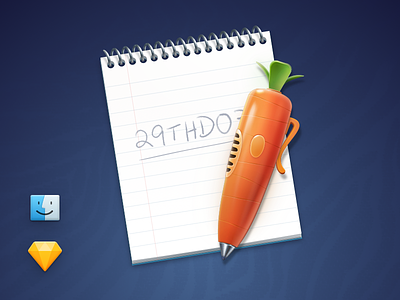 Judy's Carrot Pen & Notepad carrot disney download free freebie icon illustration mac notepad sketch zootopia