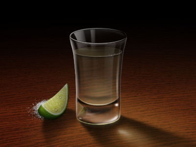Care for another? glass illustration lime salt shot tequila