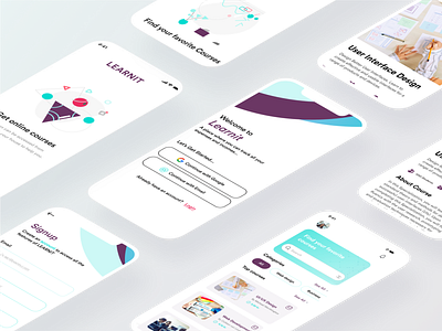 E-Learning App app appdesign applicationdesign color design e learning figma graphic design mobile typography ui uiux userexperience userinterface ux