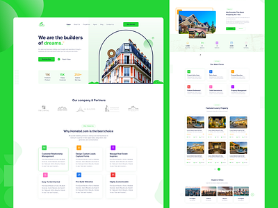 Real Estate Landing Page Design appartment architecture business figma graphic design home page landing page property real estate real estate agency real estate landing page design ui ui design uiux uiux design ux design uxui design web design web ui website