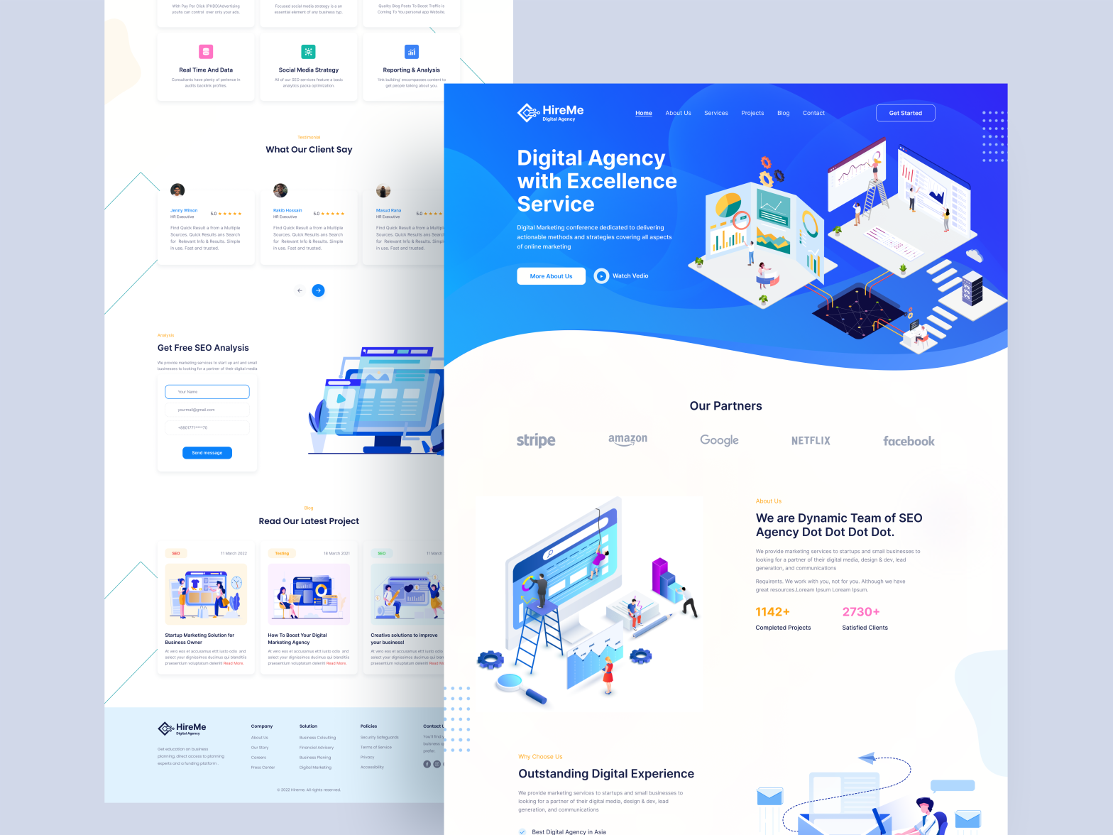 Digital Agency Landing Page by Md Sohag Hossain on Dribbble