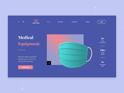 Medical Equipment Service Website Design appointment clinic consultant consultation doctor doctor app health app health care healthcare hospital landing page medical medical service medicine online doctor online healthcare patient ui website website design