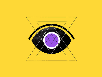 Observer conine design eye illustration yellow