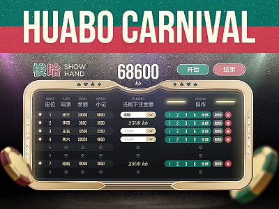 2017 Huabo Carnival UI bet carnival design hand show ui