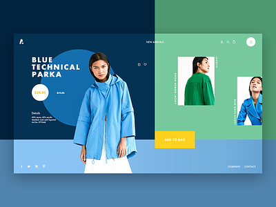 Women 's clothing website design by Rachel Fu for Conine Design on Dribbble