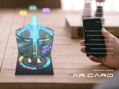 Augmented Reality Card 3d and animation ar card circle planets science technology universe