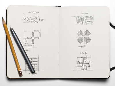 sihe sketches brand conine design icon illustration logo pencil sketches