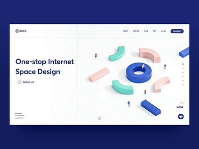 Website design for Indeco 3d blue coninedesign design indeco nanjing webdesign website