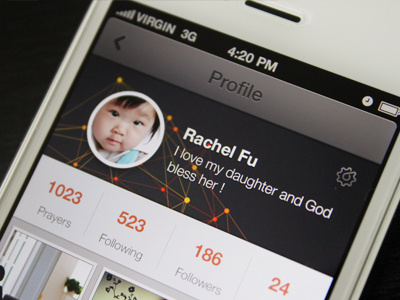 App interface ios profile ui