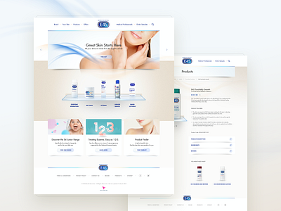 E45 Online Store balm clean cosmetics cream design e45 ecommerce interface online store skin ui uidesign ux