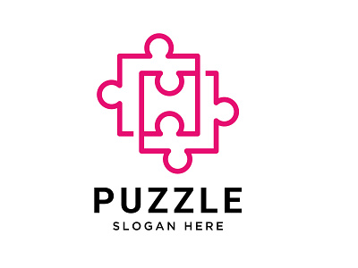 H Letter With Puzzle Logo abstract app branding concept creative design graphic design h ideas illustration initial logo logo template logotype modern puzzle technology trend trendy web