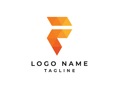 F Letter Logo Design Template 3d clean design digital f letter logo media stylish template trend trendy
