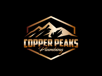 Peak Strong Logo Design Concept black chopper clean design emblem logo mountain peaks stylish template trend trendy