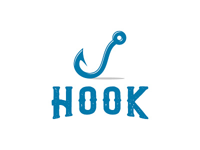 Hook Simple Logo Design Concept clean concept design fishing hook logo stylish template trend trendy