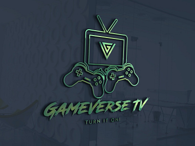 gameverse tv logo 3d animation branding design graphic design illustration logo motion graphics vector