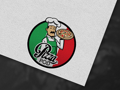 pizza logo 3d animation branding design graphic design illustration logo motion graphics vector