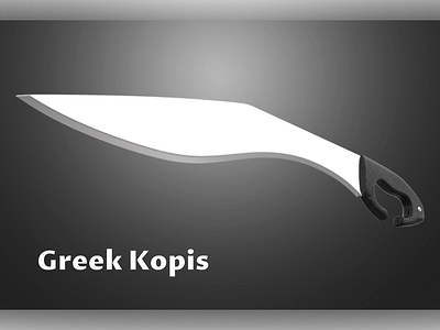 Ancient Kopis Greek Sword 3D Model Rendering