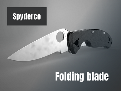 Spyderco Folding Pocket Blade/Knife 2022 360 3d analog animation autodesk blade branding design fusion fxr graphic design illustration knife logo mode model motion graphics spyderco ui