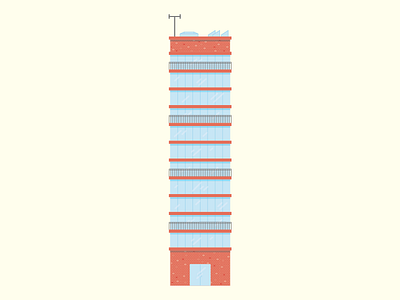 Apartment Building 2 apartment building city illustration new york city red